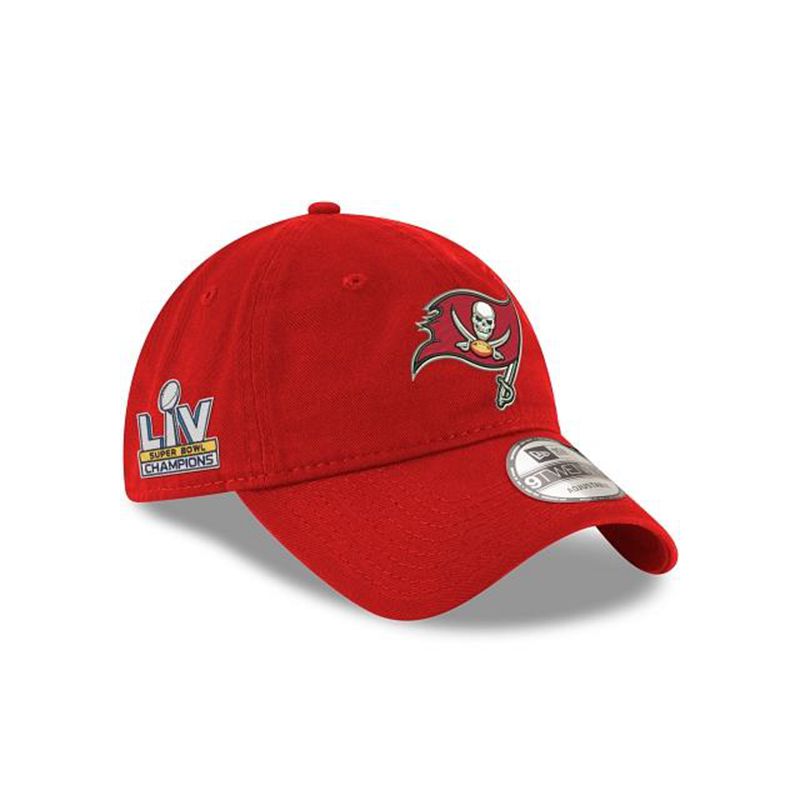 NFL Tampa Bay Buccaneers Super Bowl Lv Champions Side Patch 9Twenty Adjustable (IYR1480) - Red New Era Caps